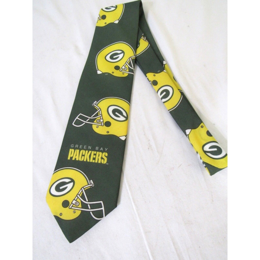 NFL Team Apparel Men's Green Bay‎ Packers Tie Green White Gold